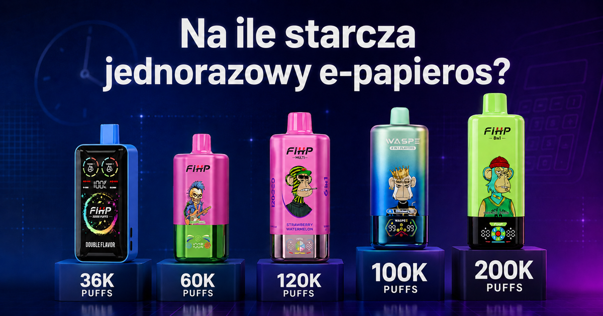 Modele LuxoVape 36K, 60K, 100K, 120K i 200K – porównanie liczby zaciągnięć