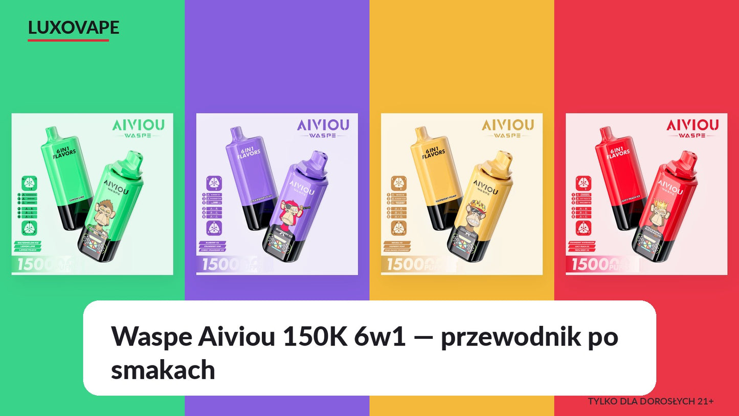 Waspe Aiviou 150K 6w1: praktyczny przewodnik po wielosmakowym vape
