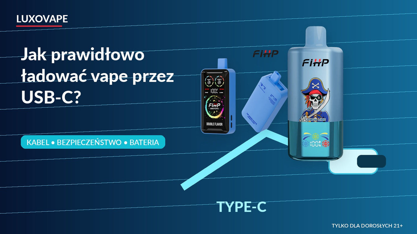 Jak prawidłowo ładować vape przez USB-C?