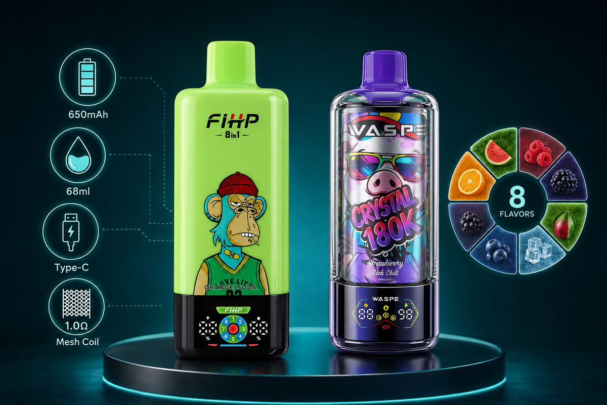 Jak czytać specyfikację vape? Puffs, bateria, pojemność i systemy smaków