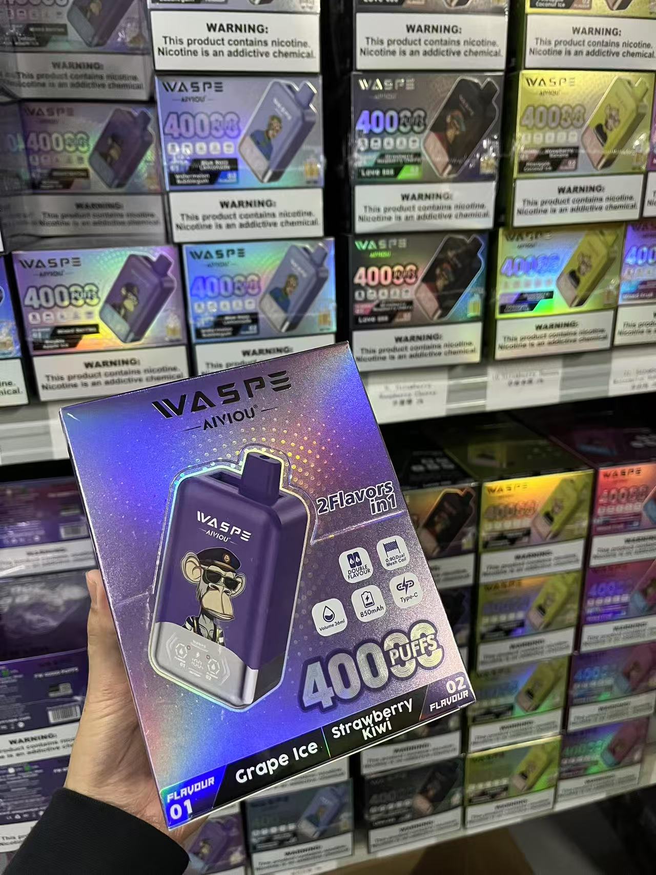 WASPE 40,000 Puffs Double-tastes Vape