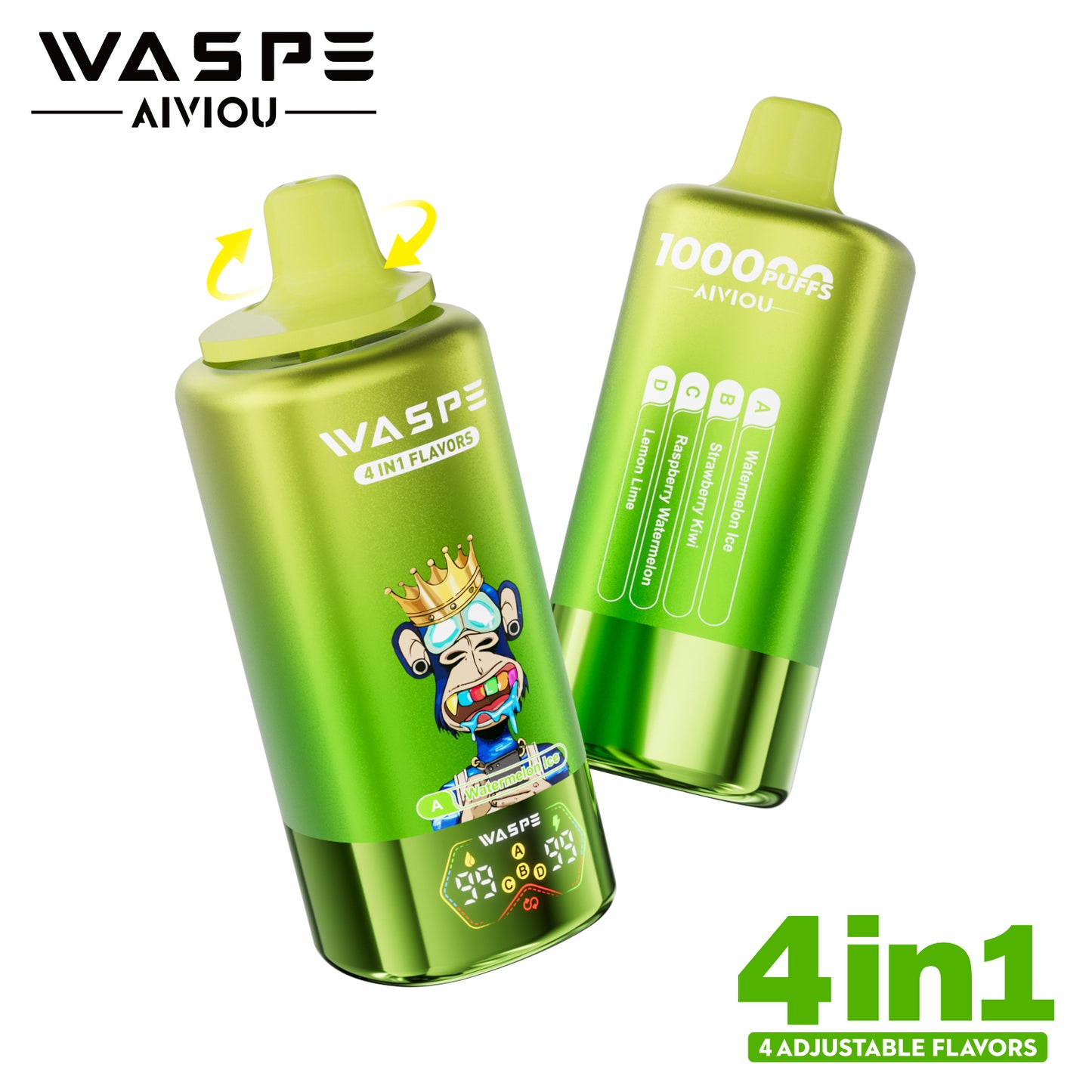 WASPE 100,000 Puffs 4-in-1 Multi Tastes Vape